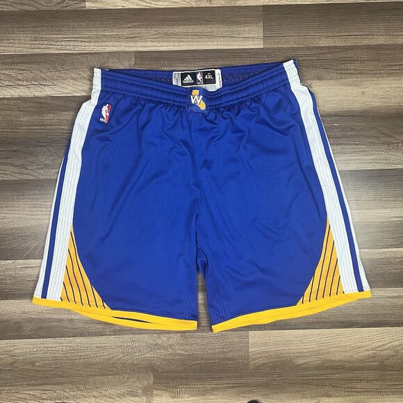 Adidas Authentic Golden State Warriors Jermaine O’Neal Game Worn Shorts Sz 4XL - Picture 1 of 14